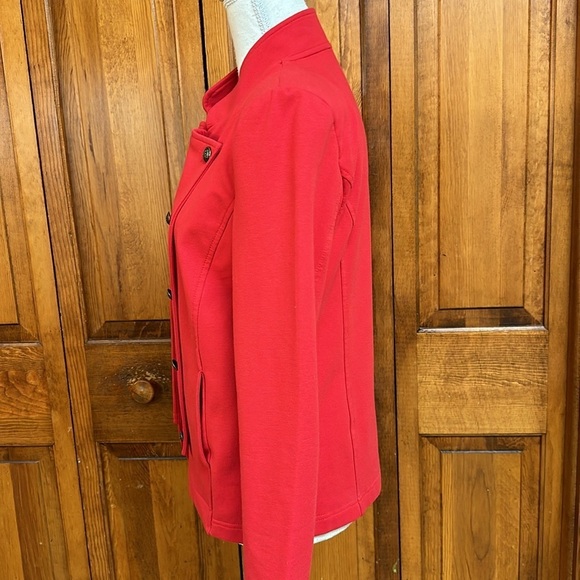 Tommy Hilfiger Women's Casual Band Jacket, Fall Fashion Open Front Blazer Red S - Picture 4 of 8